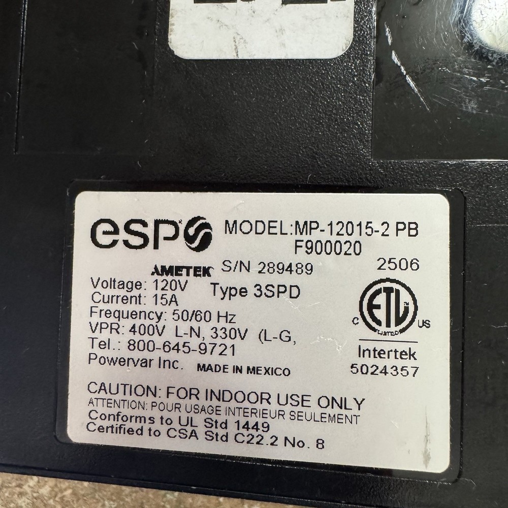 Pitney Bowes MP-12015-2PB Powerguard Onsire Inline Power Filter Protection E42