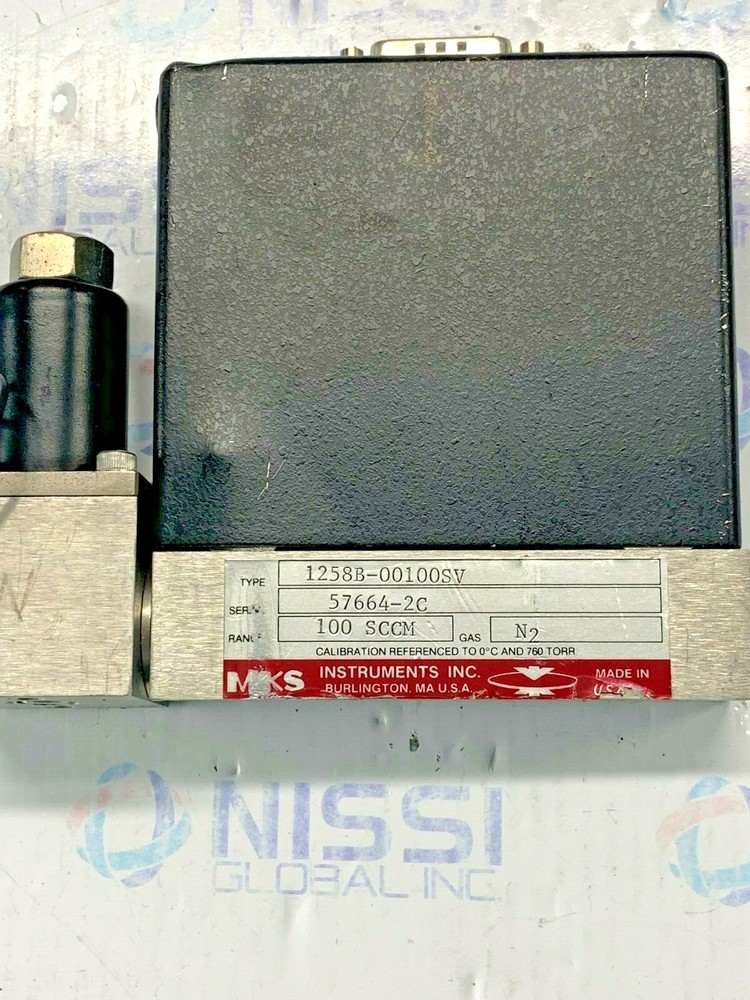 MKS INSTRUMENTS 1258B-00100SV MASS FLOW METER N2 100 SCCM