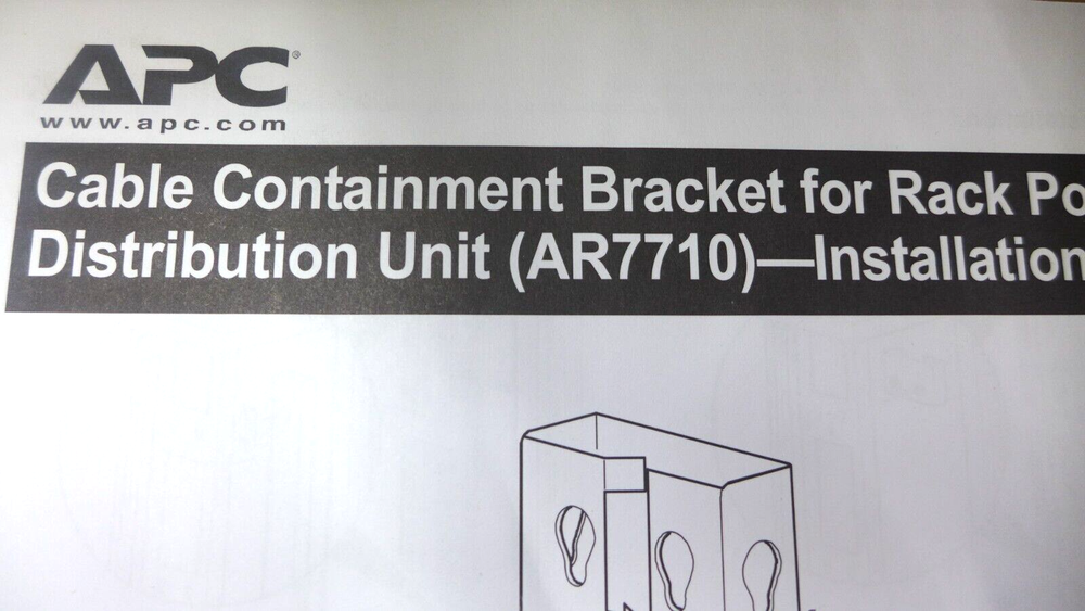 NEW APC NetShelter Cable Containment Bracket AR7710