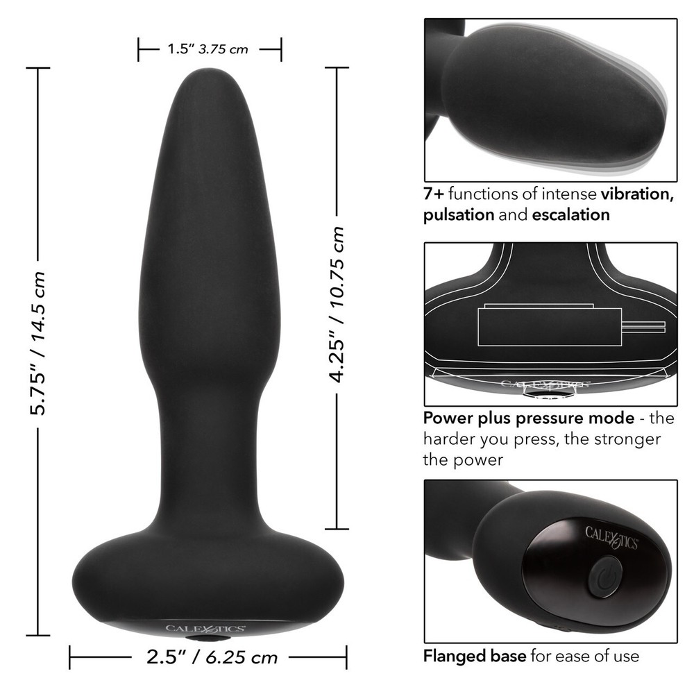 Bionic Pressure Rimming Anal Butt Plug, Pressure Activated Silicone Waterproof