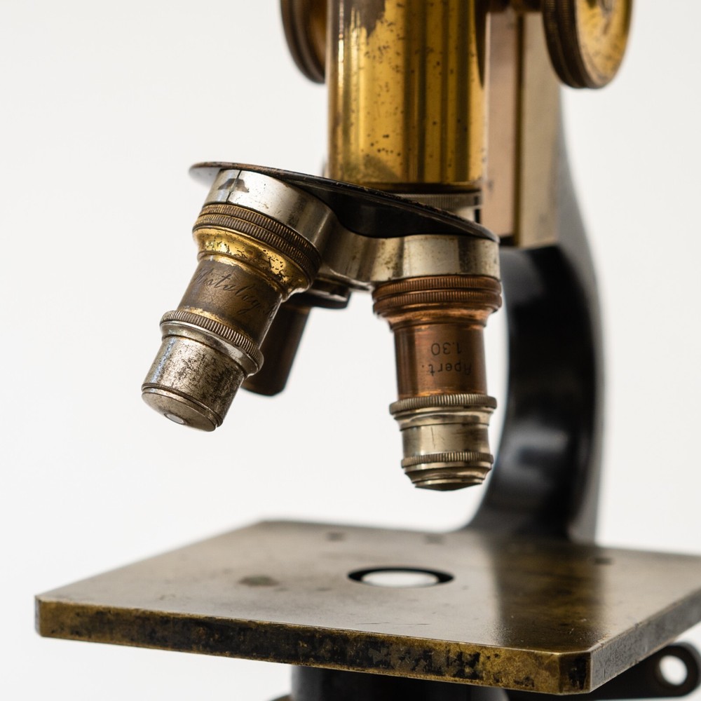 E. Leitz Wetzlar microscope 1912 Brass Microscope serial # 158336