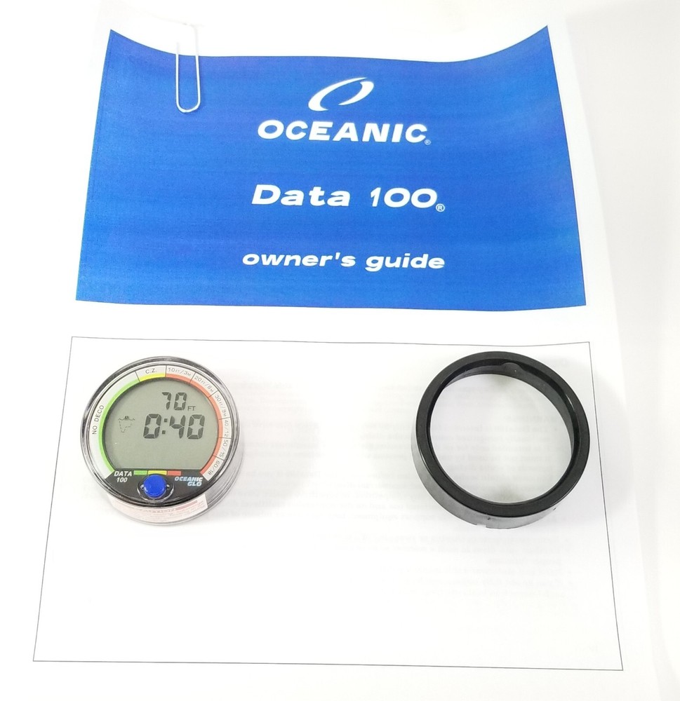 Oceanic Data 100 Puck Scuba Dive Computer with backlight + Manual #4121