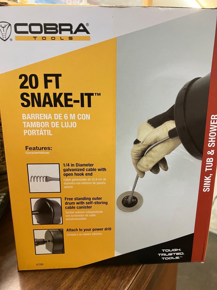 Snake-It 1/4 In. Plastic Drum Auger 20 Ft.