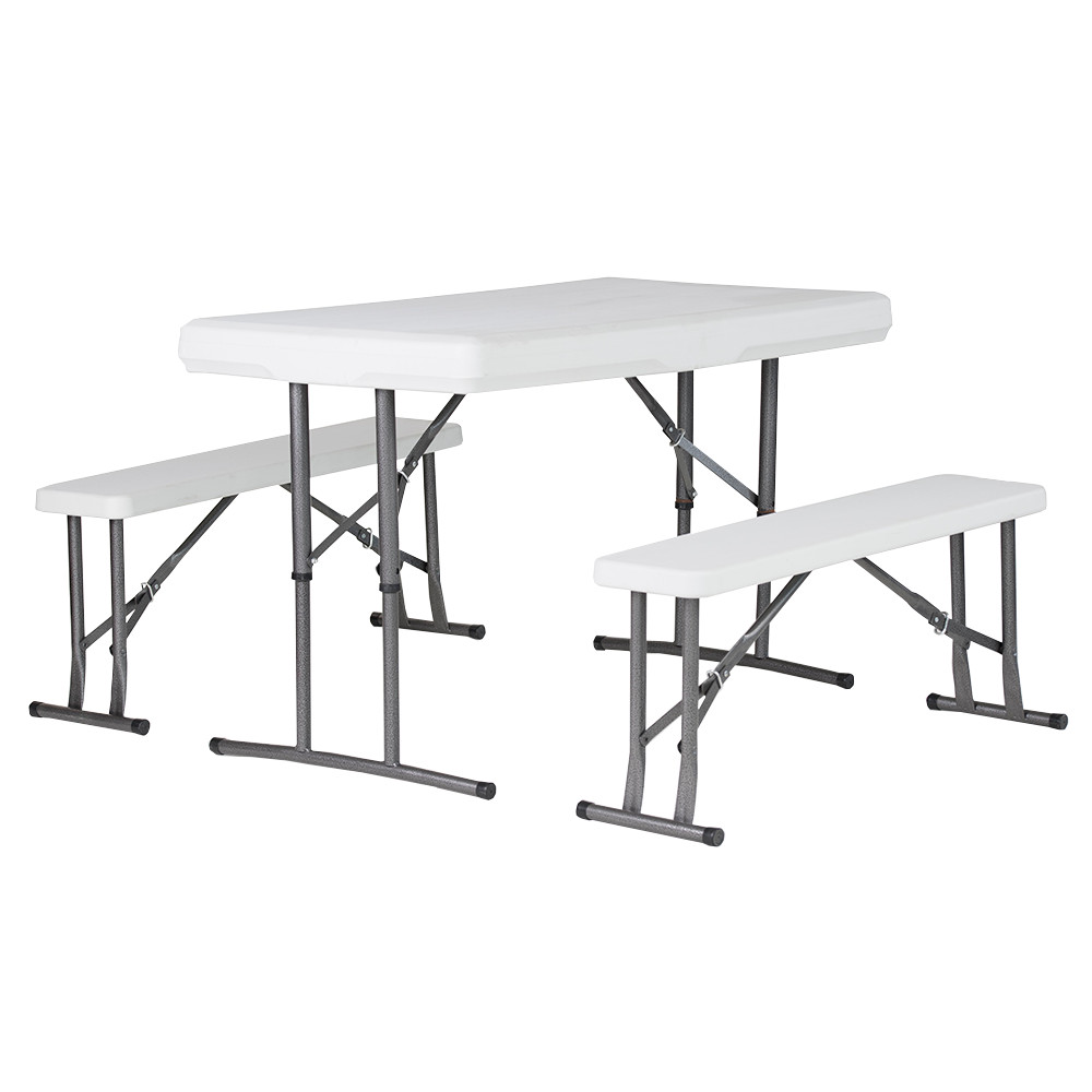 Hiland 44" Polyethylene Folding Picnic Table