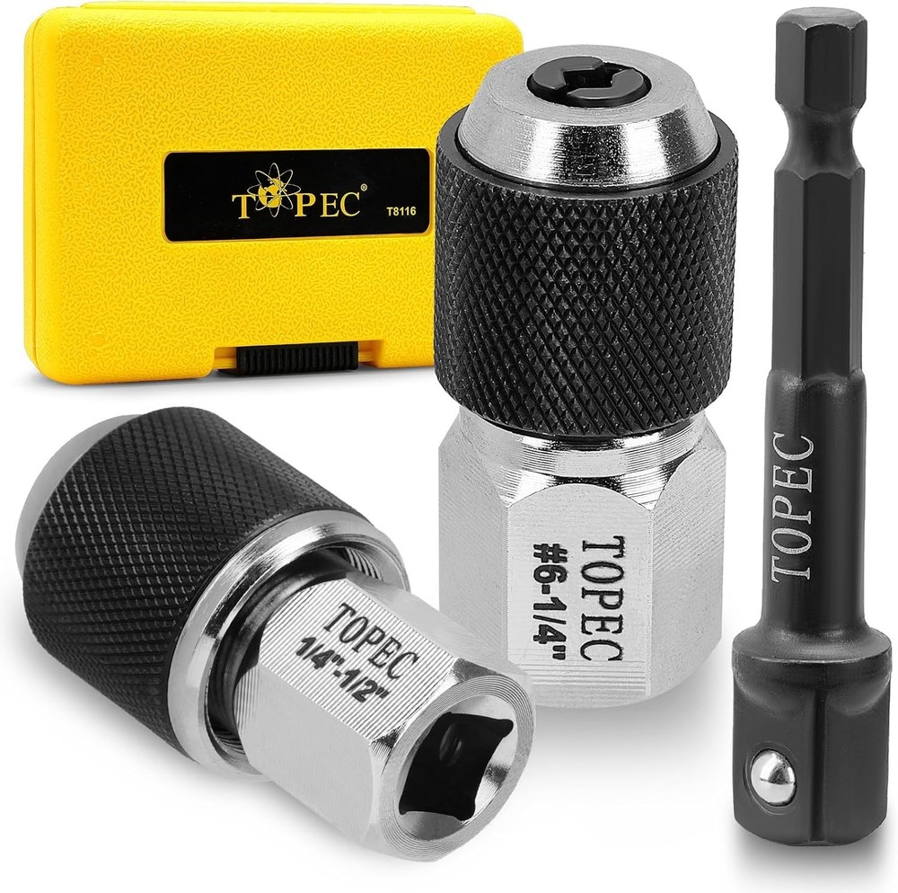 3-Pcs Adjustable Tap Socket Set 3/8" Drive Tap Handle Holder for Reamers &