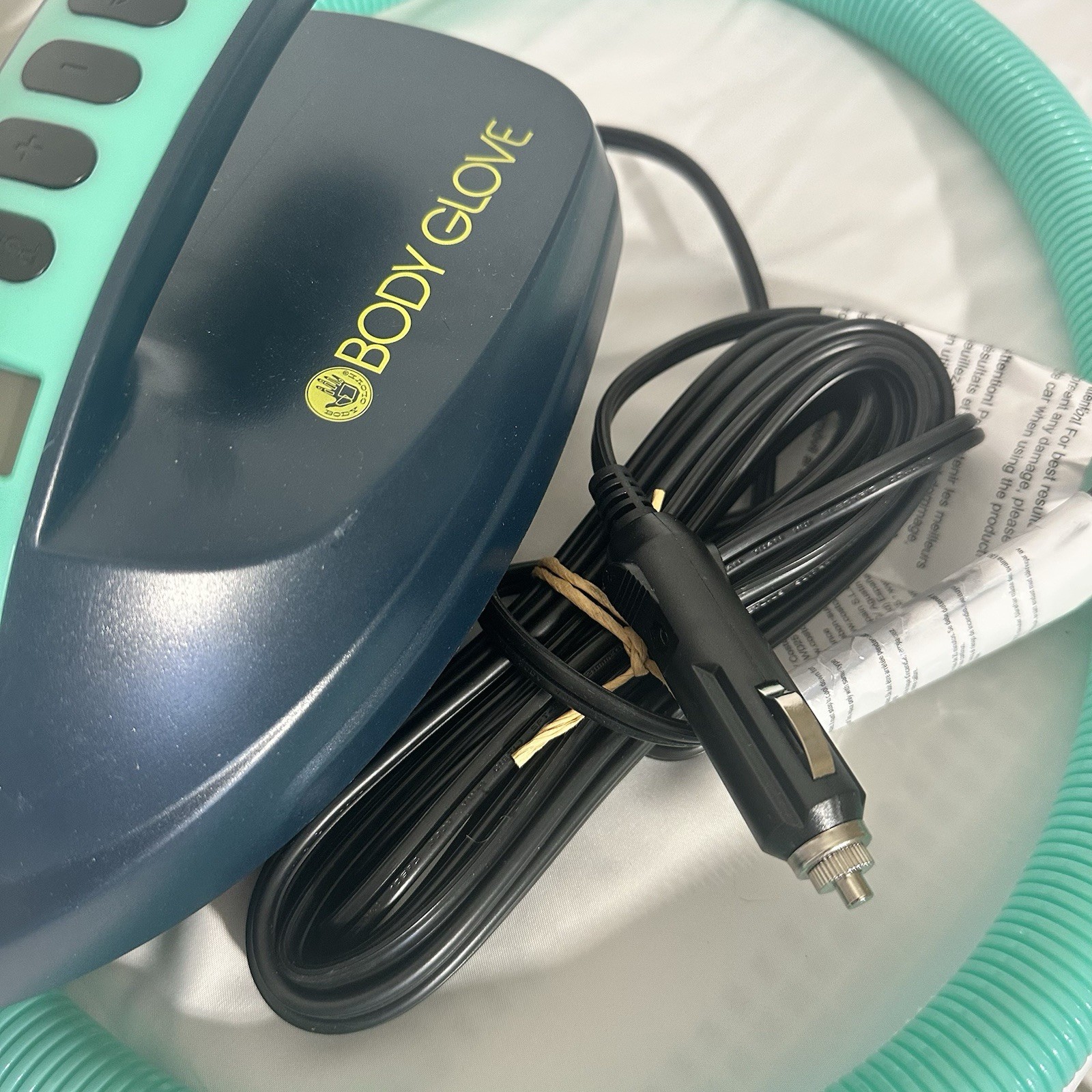 Body Glove 12V Electric SUP Pump – Auto-Stop, 16 PSI, Car Adapter, Paddle Board