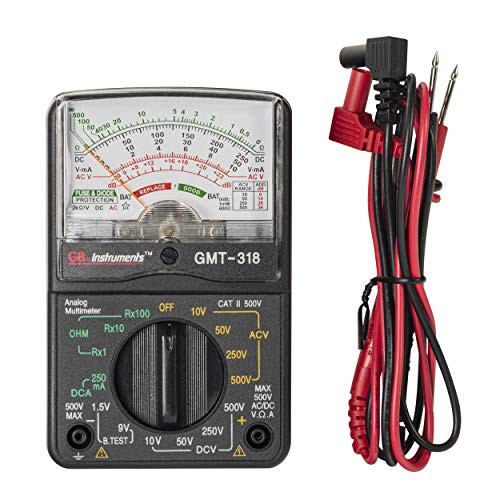 GMT-318 Analog Multimeter, 6 Function, 14 Range, AC / DC Volt, 500V