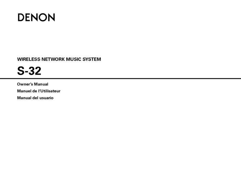Denon S-32 Music System Owners Manual