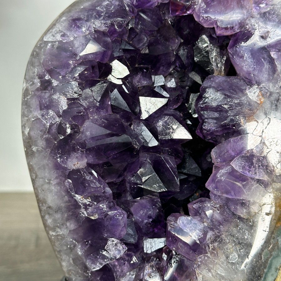 Amethyst Geode with Green Jasper Shell. MWS2211