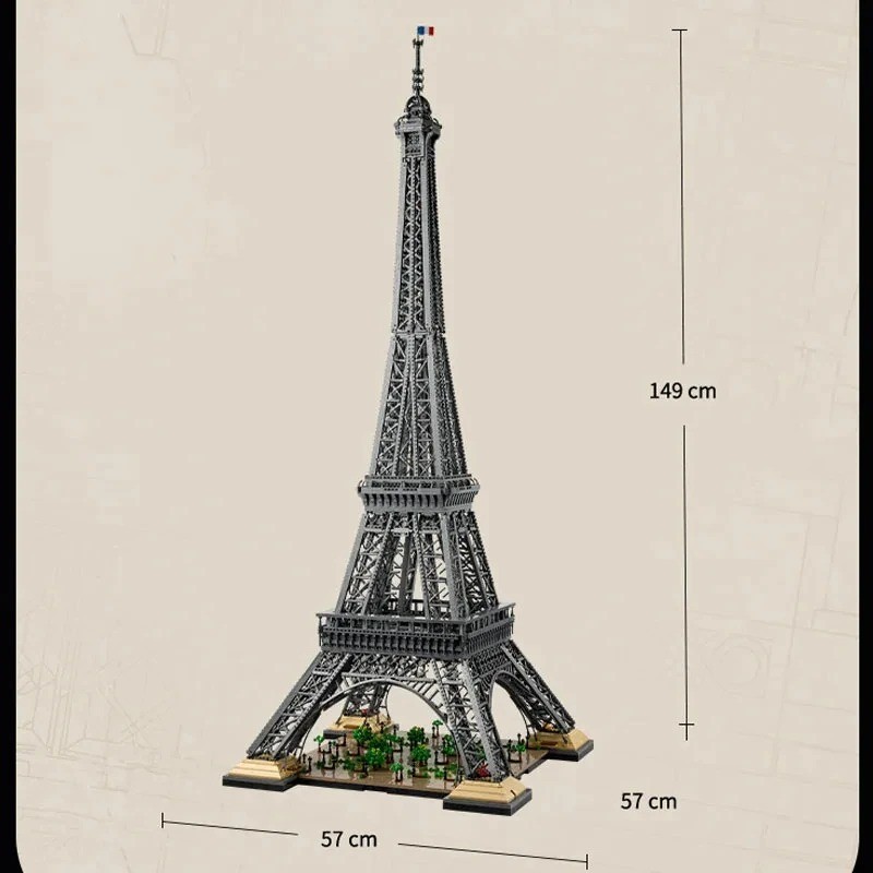 1.5m Eiffel Tower 10307 10001PCs Paris Architecture Model Building Assembly Kit