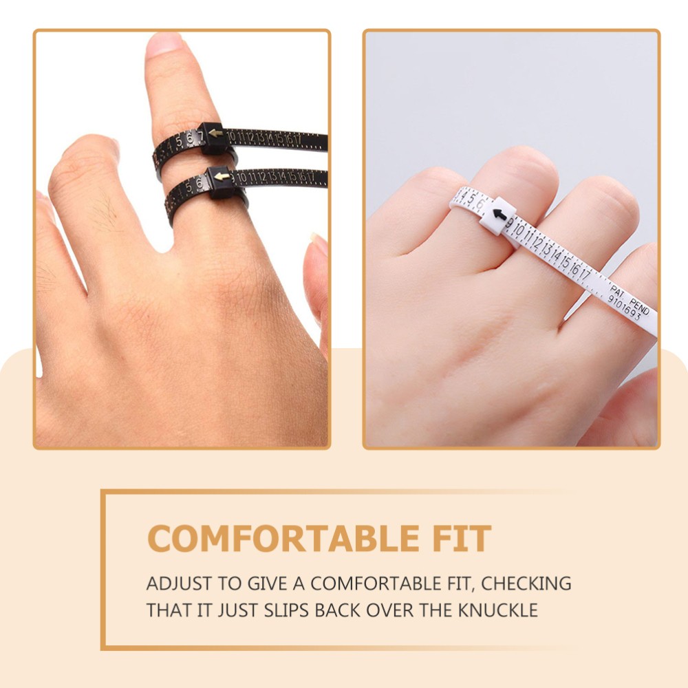 12 Pcs Finger Meter Reusable Size Ruler Gauge Ring Sizer Measuring Tool