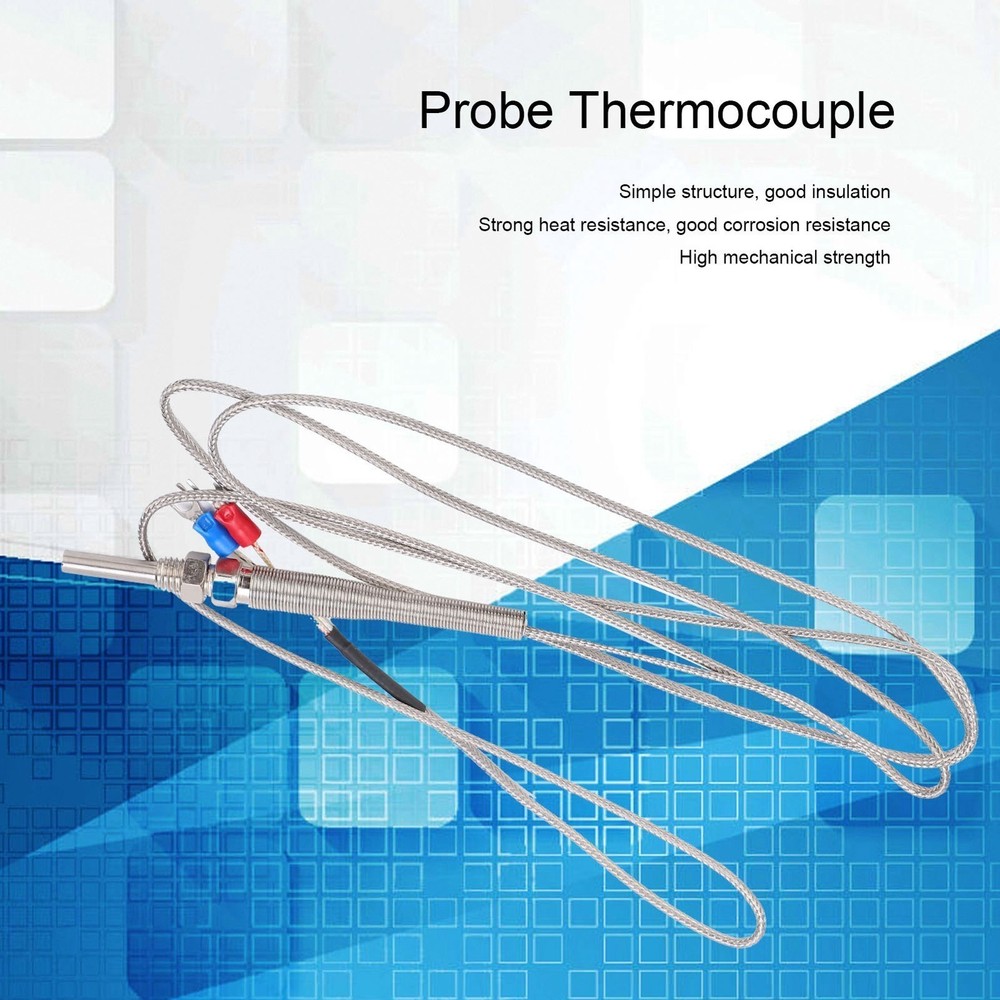 Probe Thermocouple K‑Type Temperature Controller Sensor M8 Thread for Chemical