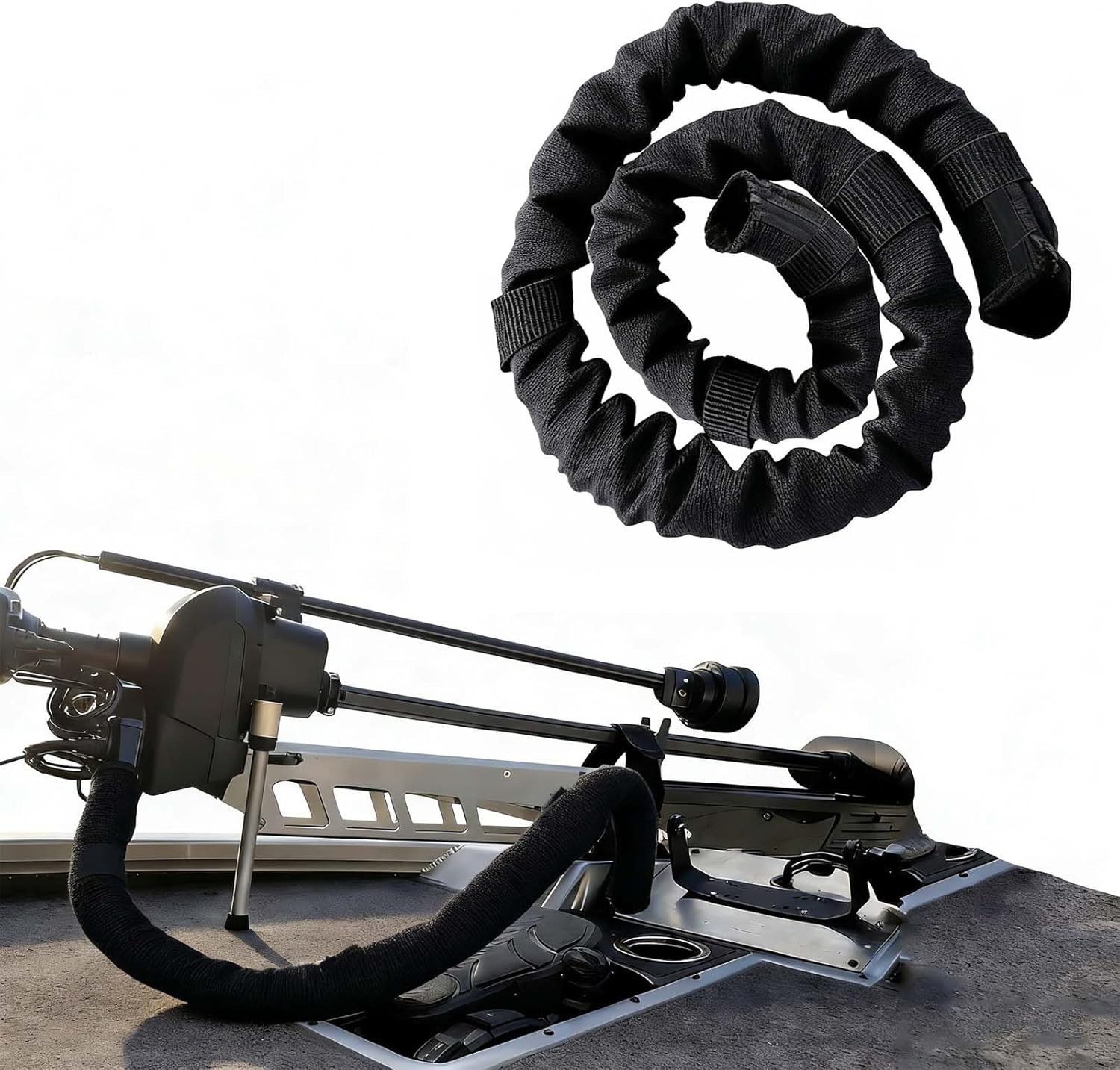 Zippered Rigging Sleeve, Universal Trolling Motor Cable Sleeve an