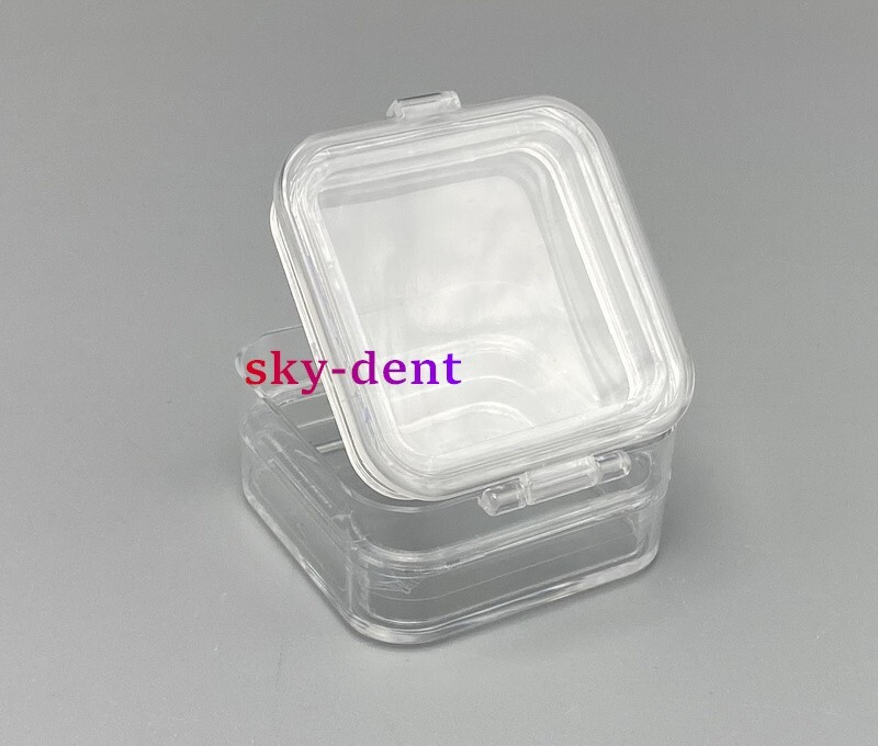 10 Pcs Hinged Display Box Membrane Jewelry Chip Shockproof Denture Storage Case