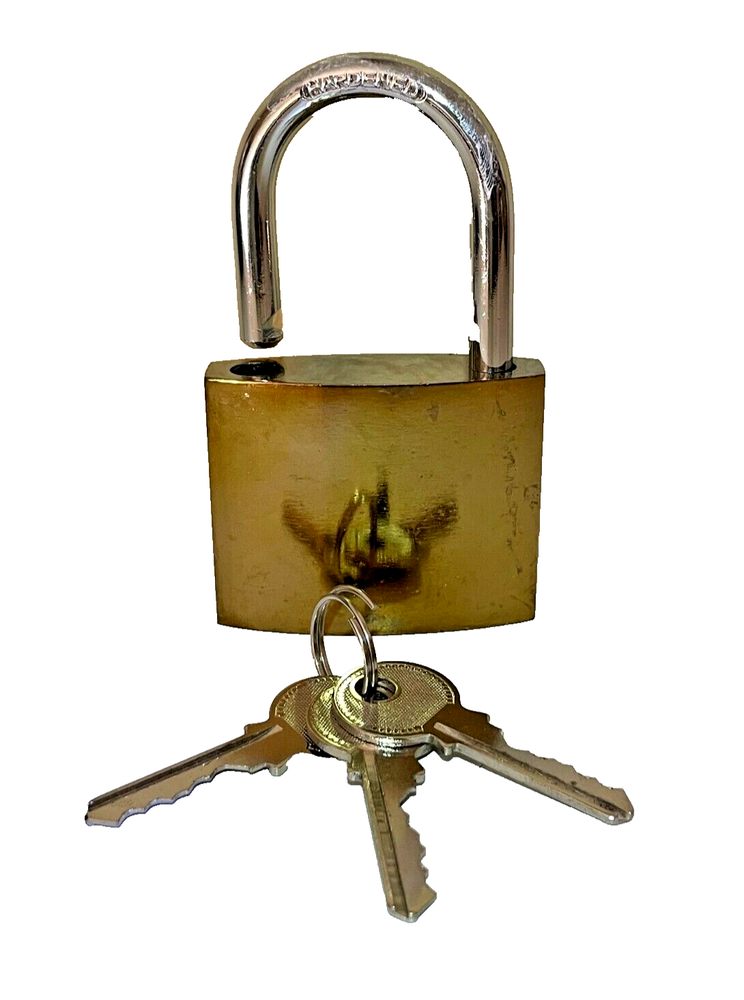 3 Padlocks with 3 Keys 63 MM New