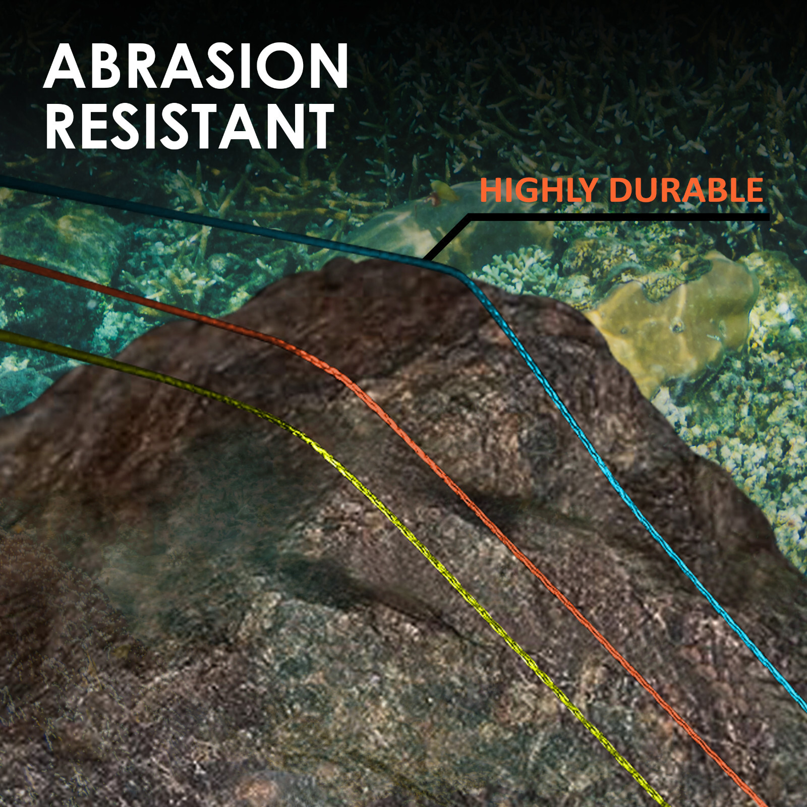 Reaction Tackle Lead Core Metered Trolling Braided Line Color Change Every 10yds