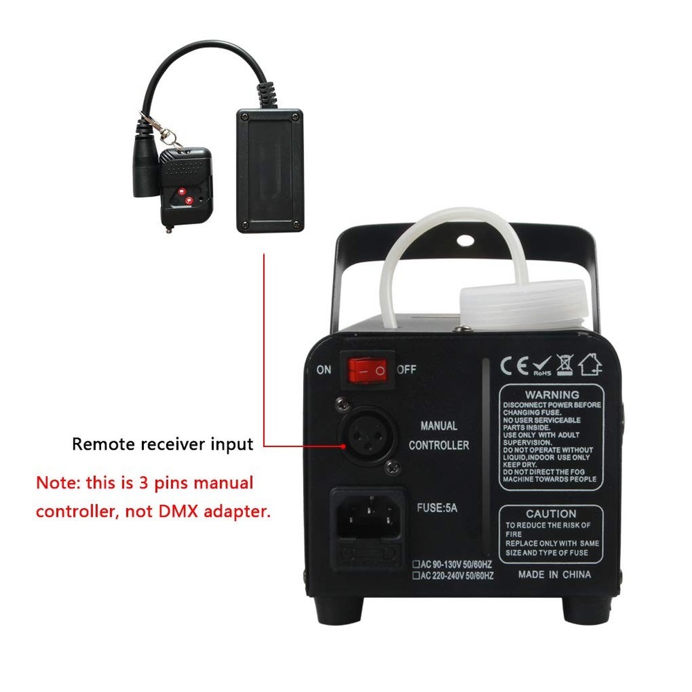 Wireless Remote Controller Receiver Replacement Part for 400 500 900W Fog Smoke
