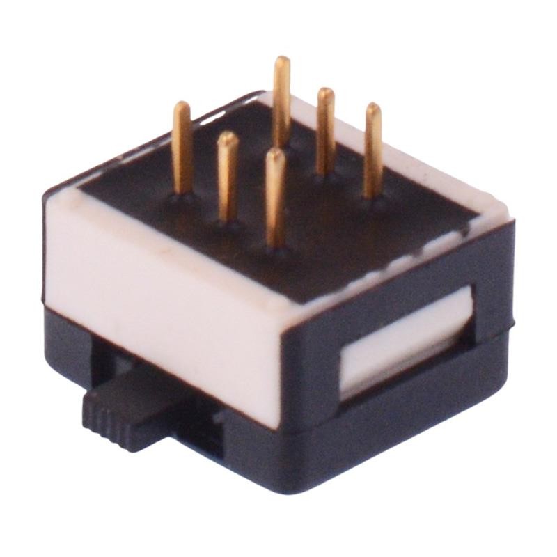 25349NLD APEM On-Off-On Professional Horizontal PCB Slide Switch DPDT