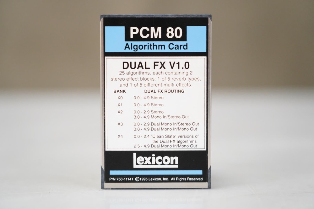 Lexicon PCM80 Dual FX V1.0 Algorithm Card #57269