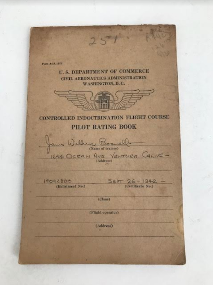 U.S. Department of Commerce - Pilot Rating Book 1942-43