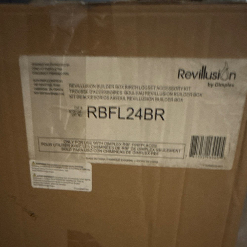 Dimplex Revillusion Builder Box Birch Log Set White Fireplace RBFL24BR