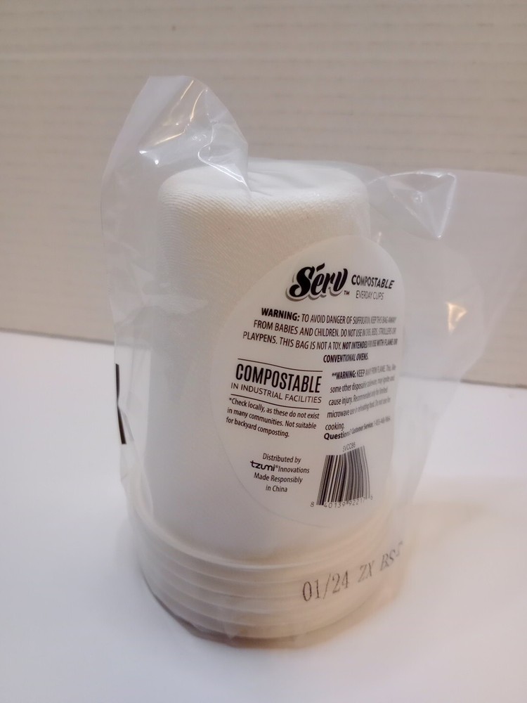 2 Serv Molded Bamboo Pulp Cop 8oz 6ct