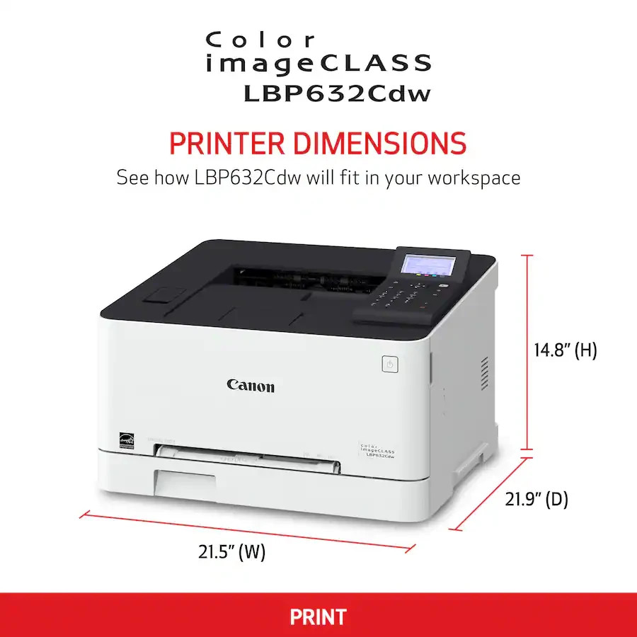 Canon LBP632Cdw Color Laser Printer: Wireless/Wired Networking, Duplex Printing