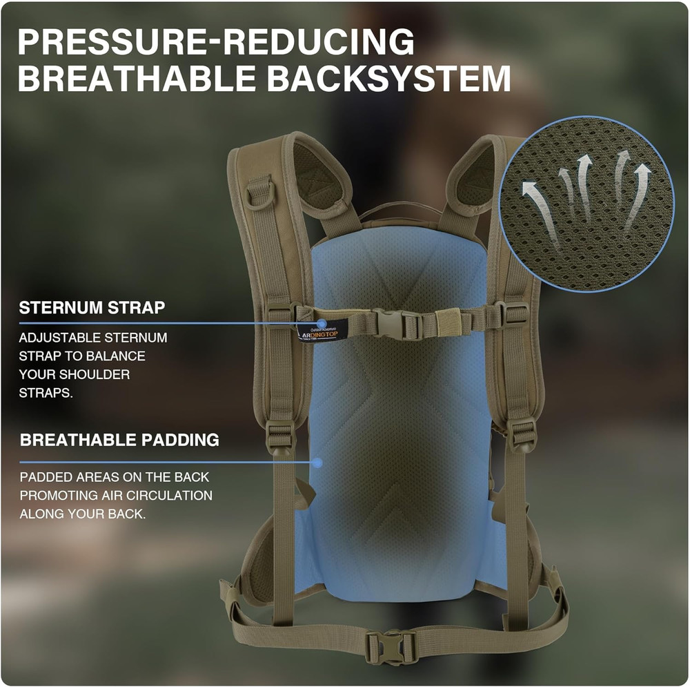 10L Small Tactical Molle Hydration Backpack,Cycling Backpack for Biking,Cycling