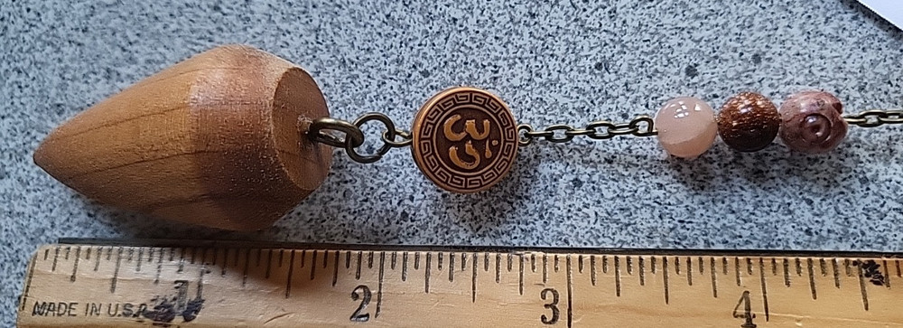 Cherry Wood Dowsing Pendulum 2nd Chakra Sacral & 3rd Solar Plexus : Butetrfly