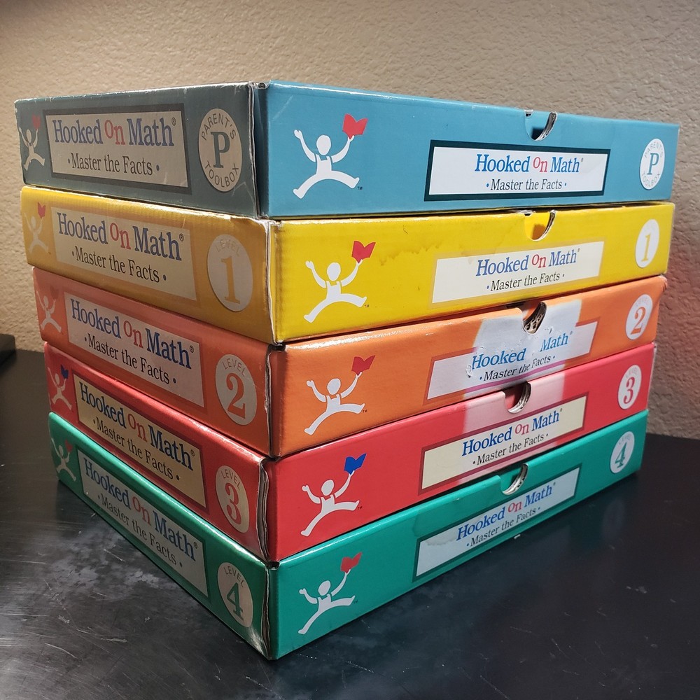 Hooked on Math Boxed Sets Levels 1, 2, 3, 4 & P. MISSING PARENT'S GUIDE