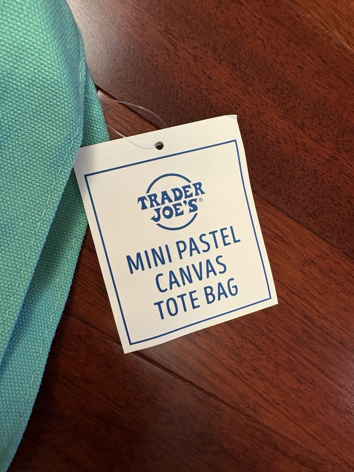 2026 NEW!! Trader Joe’s Mini Pastel Canvas Tote Bag (Green/Mint)