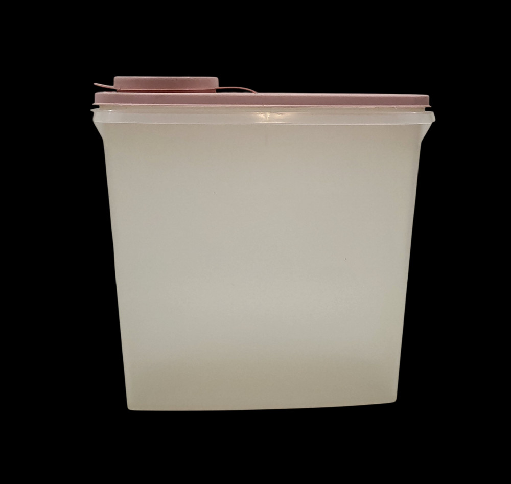 Tupperware Modular Mates 1613-5 Rectangle #3 Cereal Container Pink Pour Lid Set