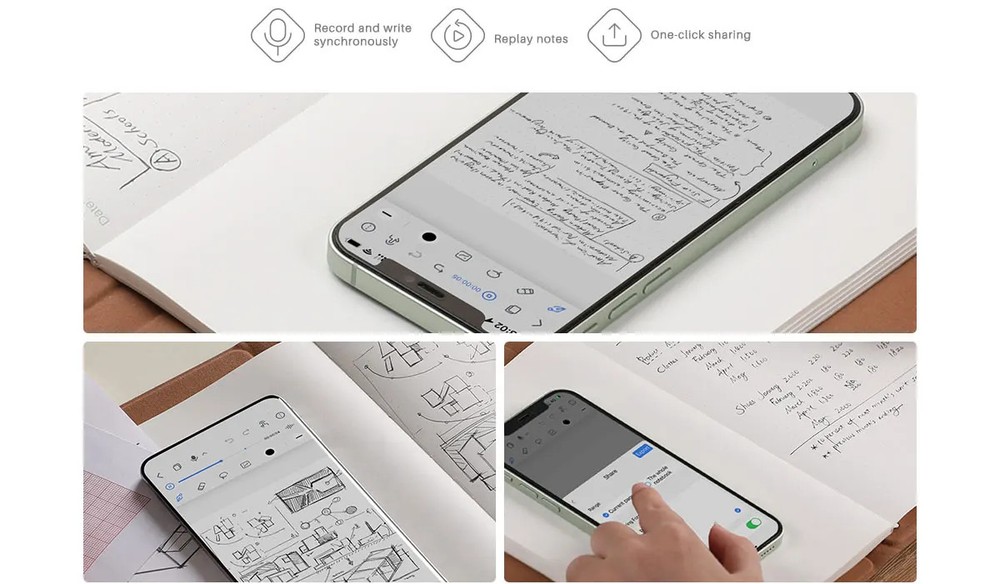 Smart Notebook Note X10 Wireless Graphics Tablet Electronic Draft Notepad 50Page