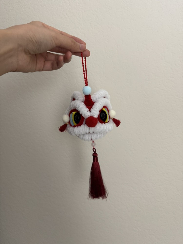 Handmade ornament, lionhead, pipe cleaner ，醒狮，扭扭棒