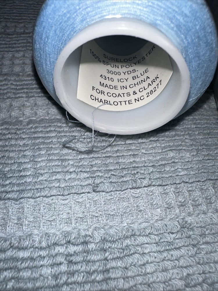 Coats Surelock 4 Spools 4310 Icy Blue Polyester Thread, Multi-purpose, 3000 Yds