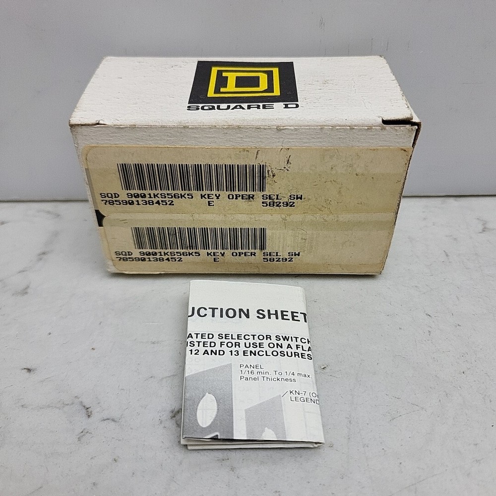 Square D 3 Position Key Selector Switch Head 9001KS56K5 New