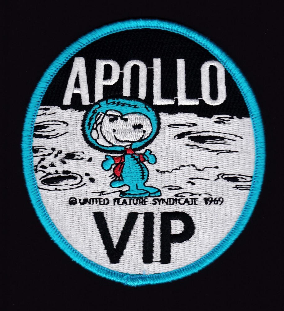 APOLLO VIP SNOOPY - NASA - 4" - BLUE BORDER - SPACE PATCH - MINT *****