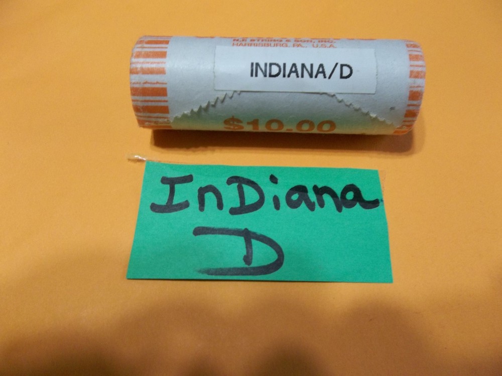 2002 Indiana D State quarter roll  bank rolled  uncirculated