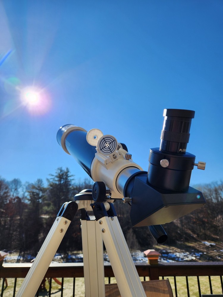 Solar Finder Scope for Telescopes (White) - Easiest to USE for Solar Eclipse