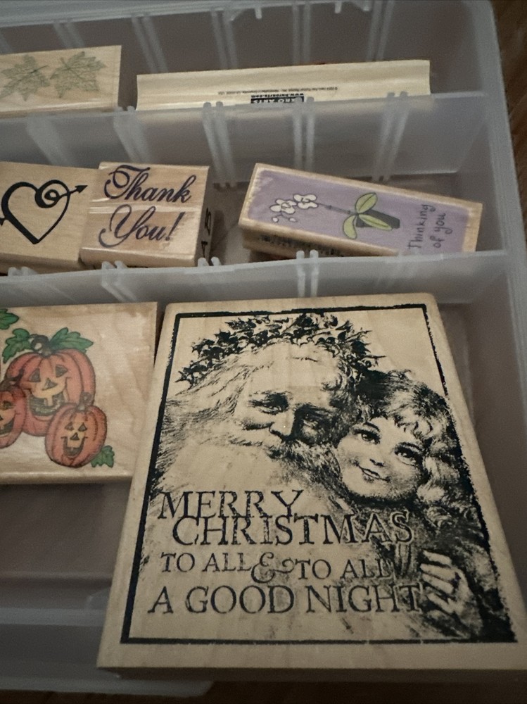 Craft Kit with 19 Different Wood Ink Blocks