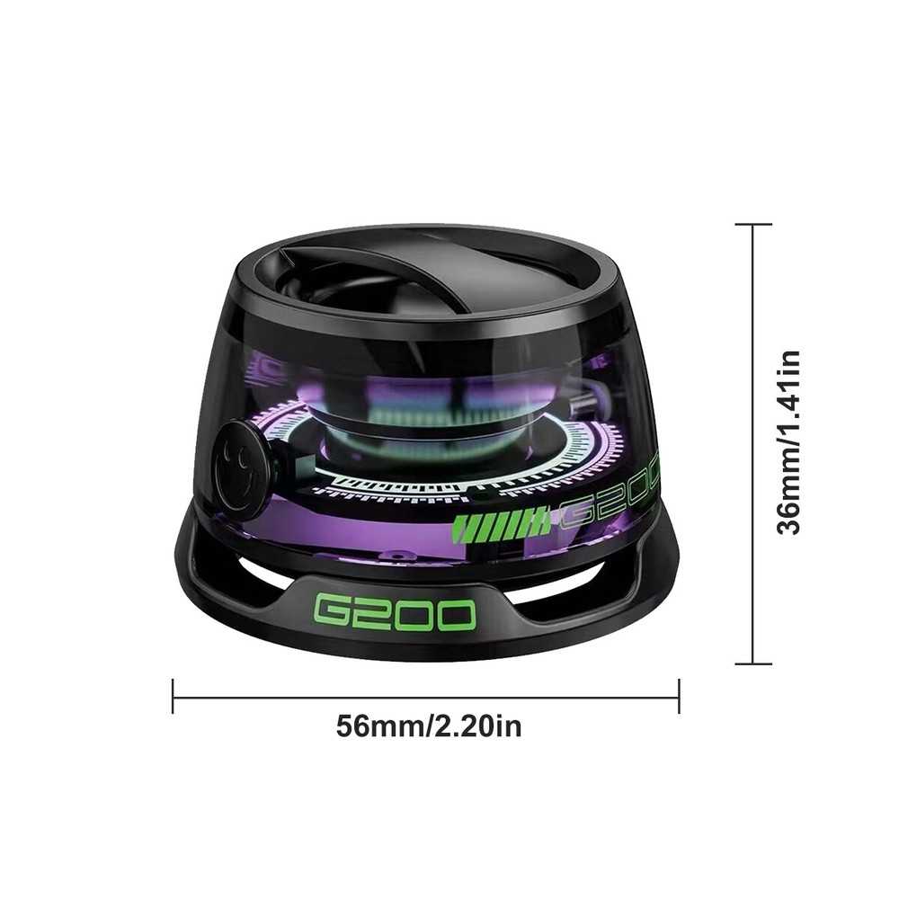 Mini Bluetooth Speaker with RGB Light Magnetic Phone Holder For iPhone Universal
