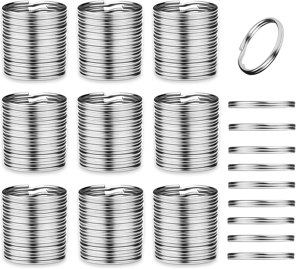 20mm Split Keychain Rings 100pcs Silver