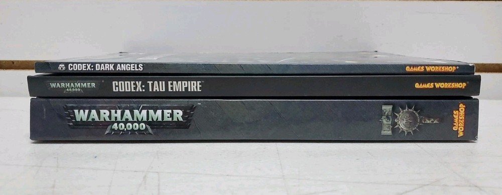 Warhammer 40K Lot: 2008 Rulebook, Tau Empire Codex & Dark Angels Codex *READ*