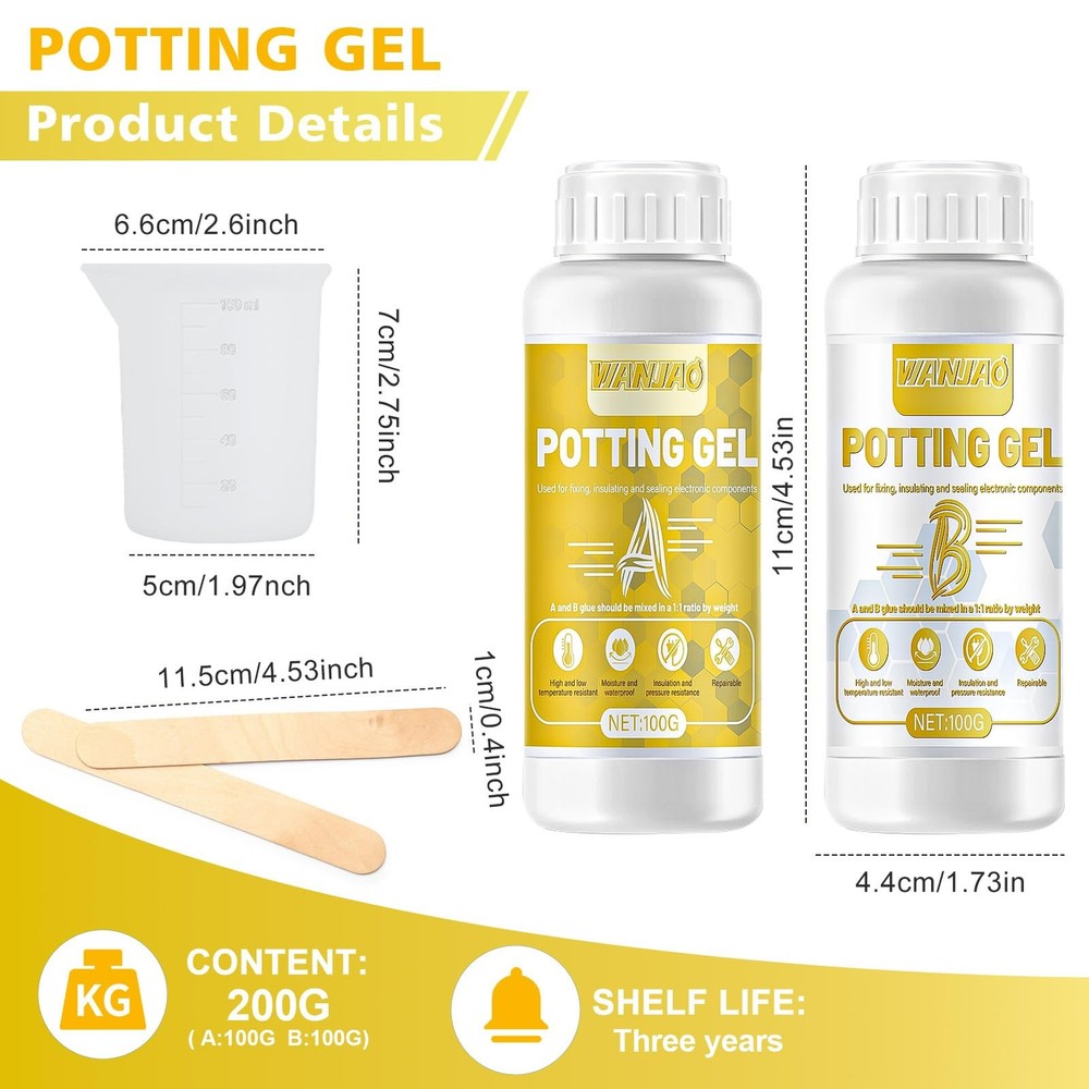 WANJAO Yellow Conformal Coating for Electronics, Electrical Potting