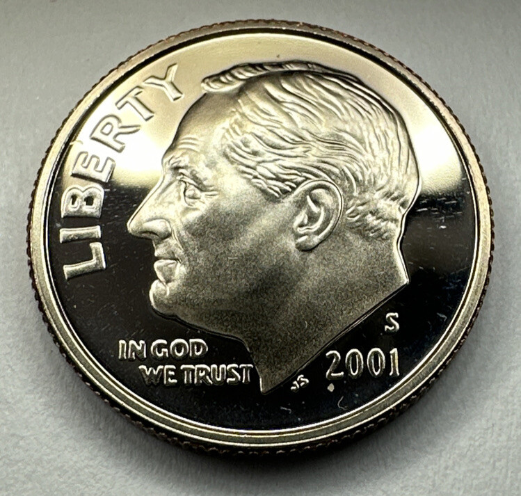 2001-S Roosevelt Proof Dime 10cent Coin from US Mint Proof Set