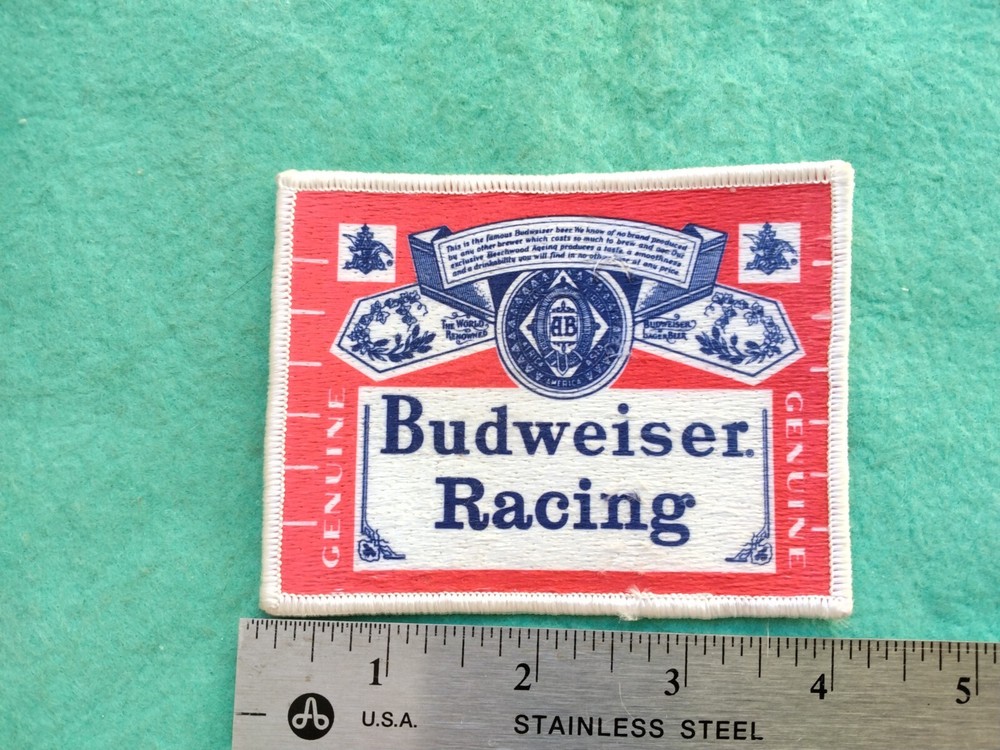 Budweiser Racing Dealer   Uniform Hat  Patch