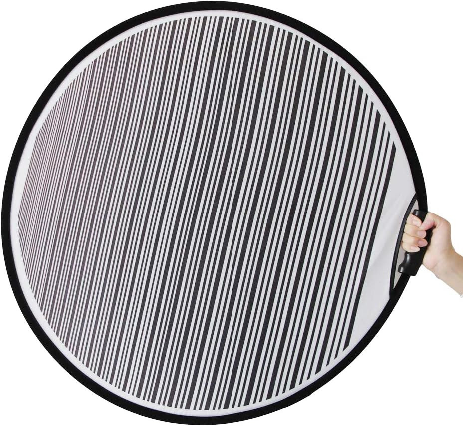 80Cm Circular Striped Flexible Foldable PDR Lined Light Reflector Board Dent Pan