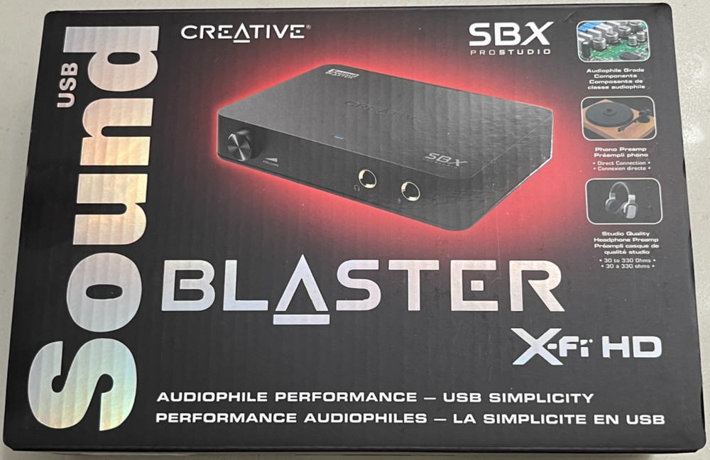 Creative Sound Blaster X-Fi HD External USB Computer Audio System /Preamp SB1240