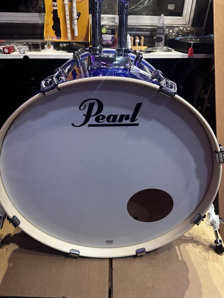 Pearl Export Series 5-Piece Drum Shell Pack – High Voltage Blue – Display Model