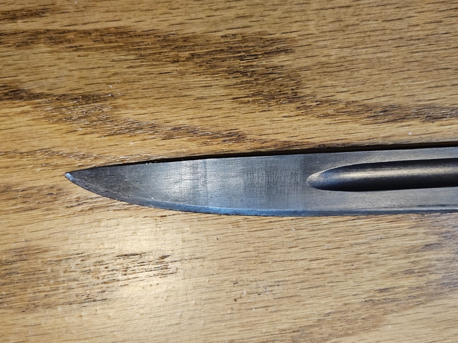 Vintage WWI British Enfield Rifle Bayonet, Lithgow, 1907P, plus Scabbard & Frog